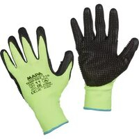 Перчатки Нейлон с нитрил.покрытием салатово-черные 12/120