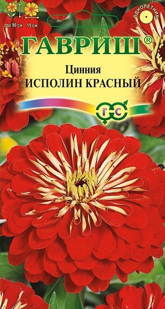 Цинния Исполин красный 0,3г ц/п (Гавриш)