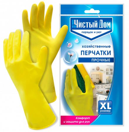 Перчатки хозяйственные (ХL) 12шт/уп (ТехЭкс)