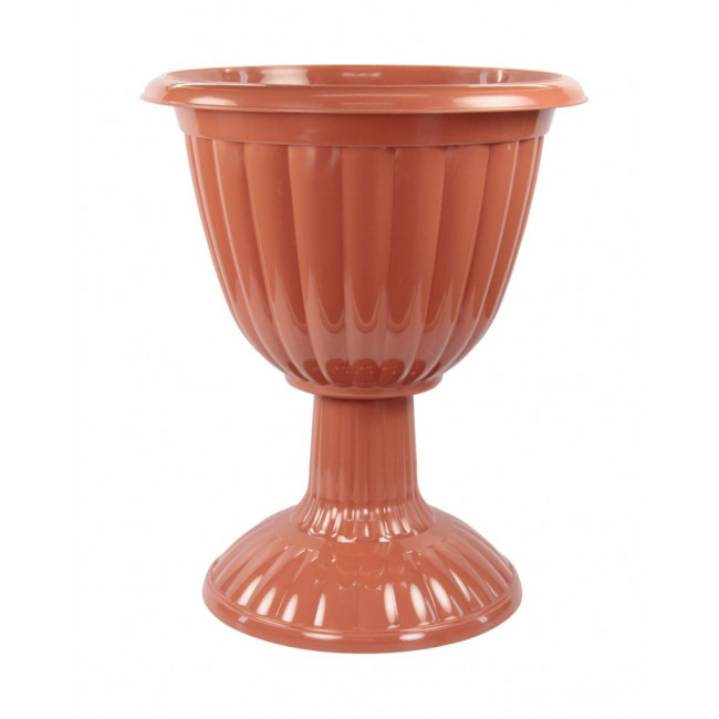 Кашпо Жасмин 12л коричневый высокая ножка БШ1556 (Альтернатива) 