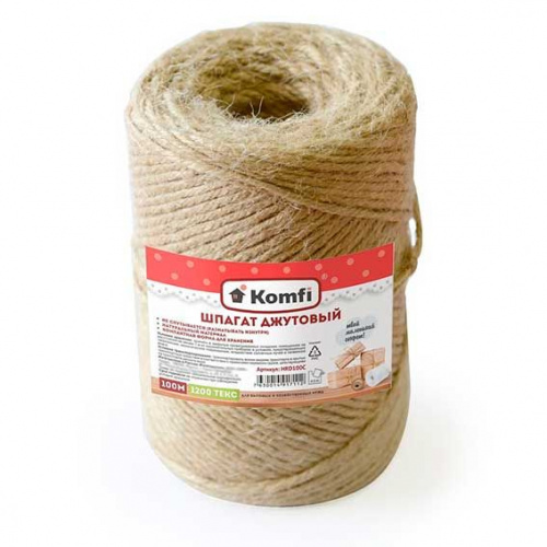Шпагат джутовый 100м 1200 текс (Komfi) 5/60