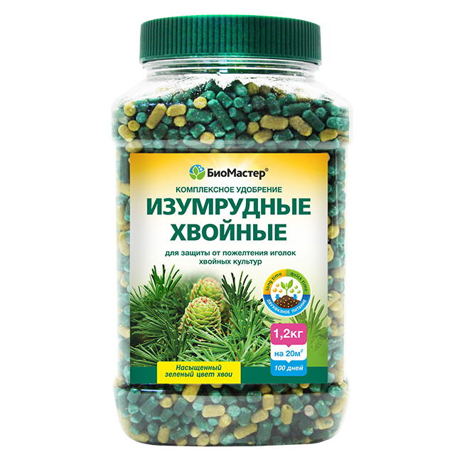 Удобрение Изумрудные хвойные 1,2кг (БиоМастер) 1/5