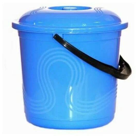 Ведро 12л Волна с крышкой (Эльфпласт) пищевое