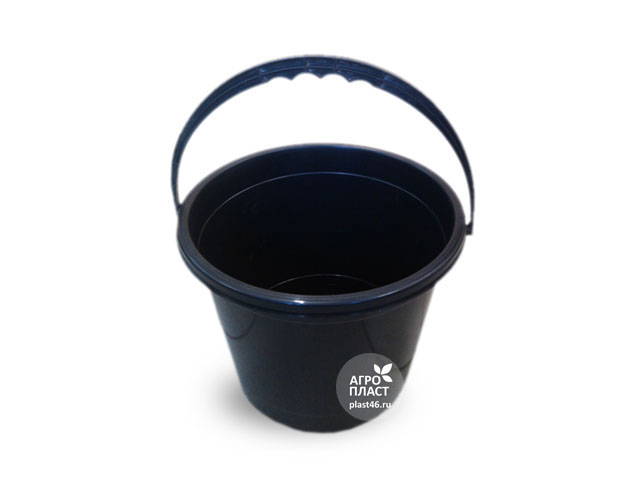 Ведро 7л Волга черное хозяйственное БК00227 (АгроП)