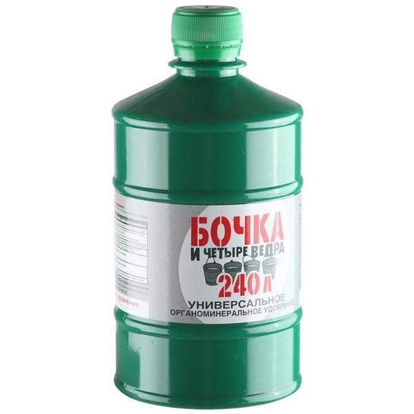Бочка и 4 ведра Универсальное 0,6л Огородник (Фаско) 3/9 на 240л 