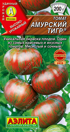 Томат Амурский тигр 20шт ц/п (Аэлита) ср/ран,индетермин,200г