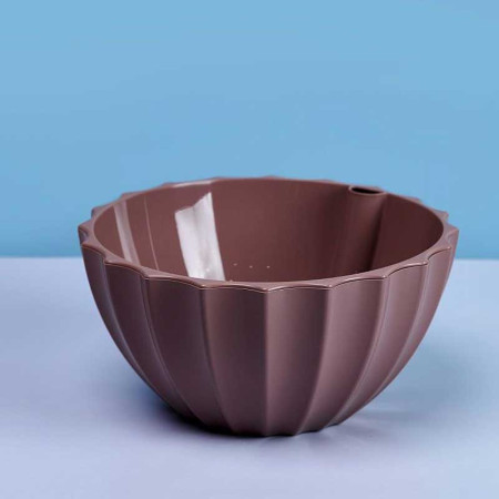 Кашпо Ракушка 3,4л с дрен.вставкой мокко (ПластАвеню)