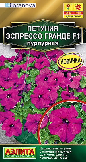 Петуния Эспрессо Гранде пурпурная F1 7шт ц/п *(Аэлита)