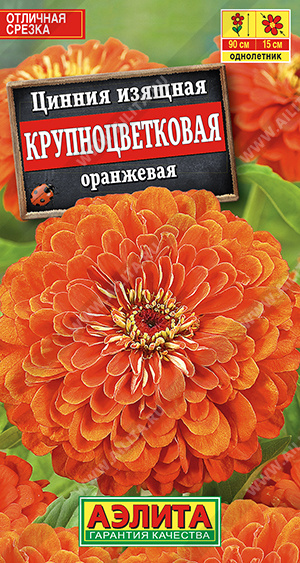 Цинния Крупноцветковая Оранжевая 0,3г ц/п (Аэлита)