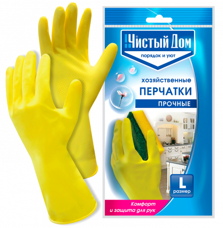 Перчатки хозяйственные (L) 12шт/уп (ТехЭкс)