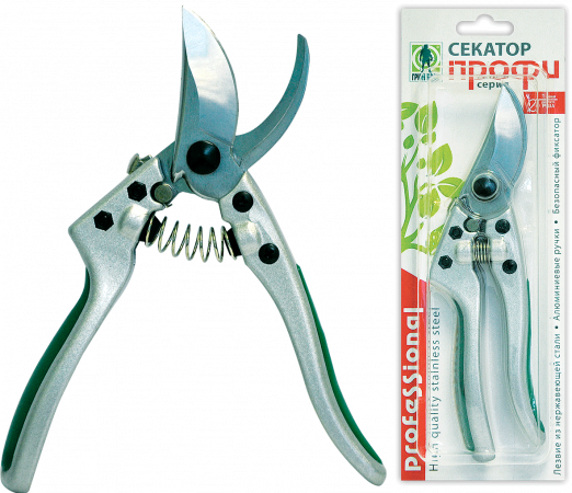 Секатор ПРОФИ нерж.сталь, фиксатор CX-V10 06-182 (ТехЭкс) 