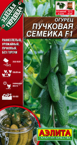Огурец Пучковая семейка F1 10шт ц/п (Аэлита) ранний,партеник