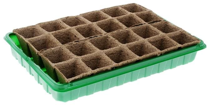 Минипарник с торф.горшочками 24 ячейки 50*50+крышка 3/15