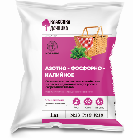 Азотно-фосфорно-калийное удобрение 1кг (Нов-Агро) 5/30/1050
