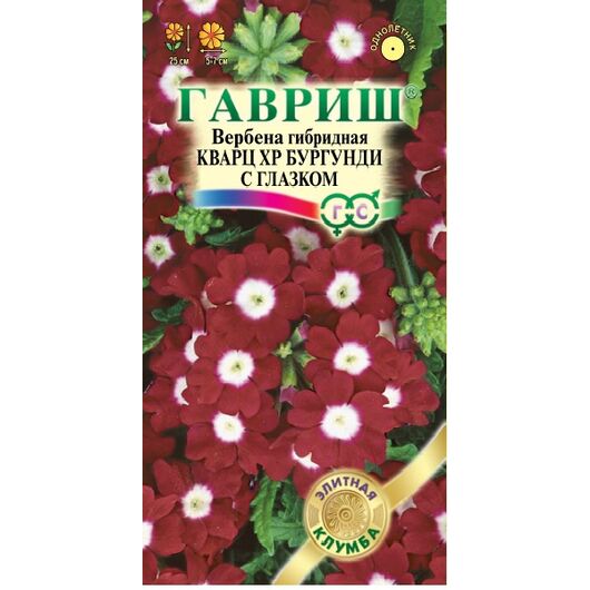 Вербена Кварц ХР Бургунди с глазком 5шт ц/п (Гавриш)