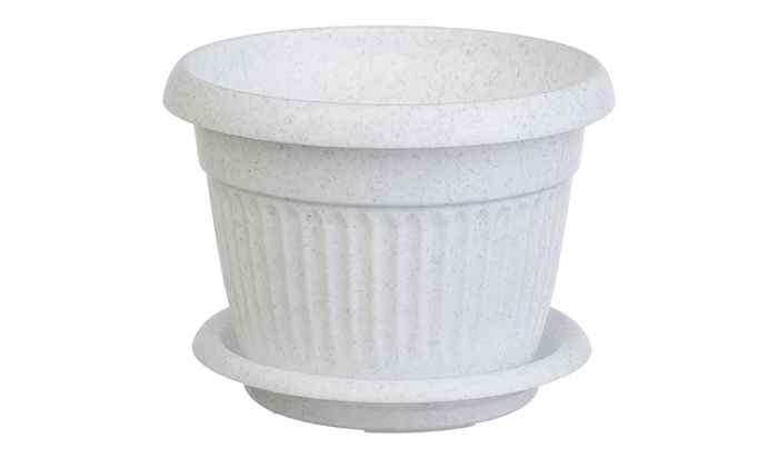 Кашпо Ливия 12 мрамор 0,6л с/п М3009 (М пласт) 