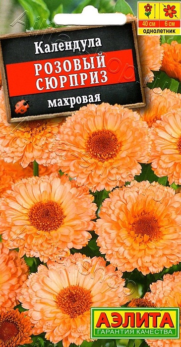 Календула Розовый сюрприз ц/п (Аэлита) махровая
