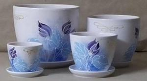 Горшок керамич Пролеска синяя 0,75л (Беларусь)