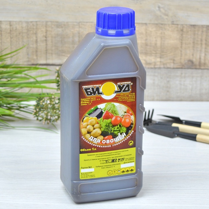 Удобрение жидкое органич.БИУД марки Конский Овощной Универсальный 1л (Тонэкс) 4/16