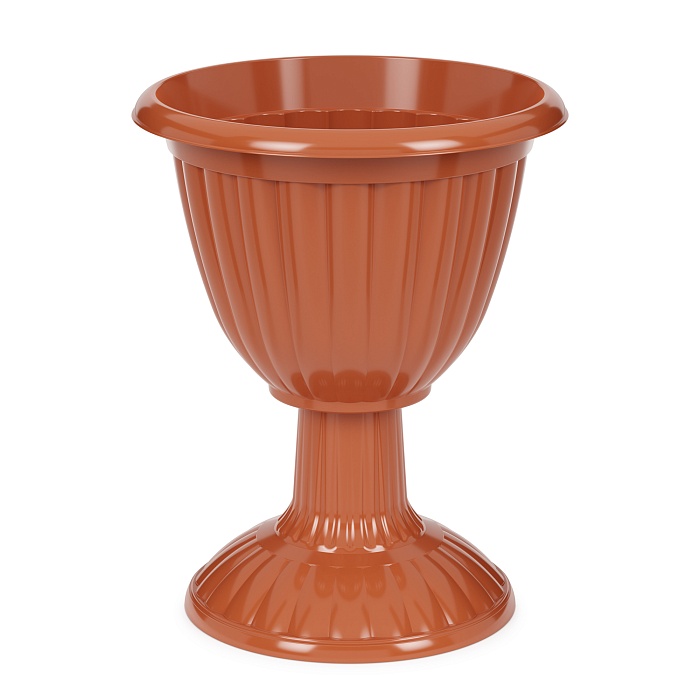 Кашпо Жасмин 18л коричневый высокая ножка БШ1329 (Альтернатива) 