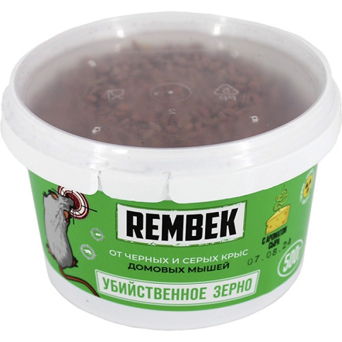 Рембек зерновая приманка от крыс и мышей 500г (Агромаг) 6/18