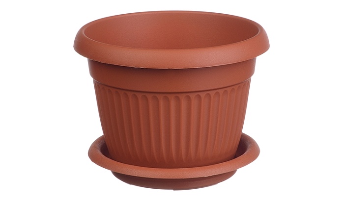 Кашпо Ливия 24 коричн 4,6л с/п М3020 (М пласт)