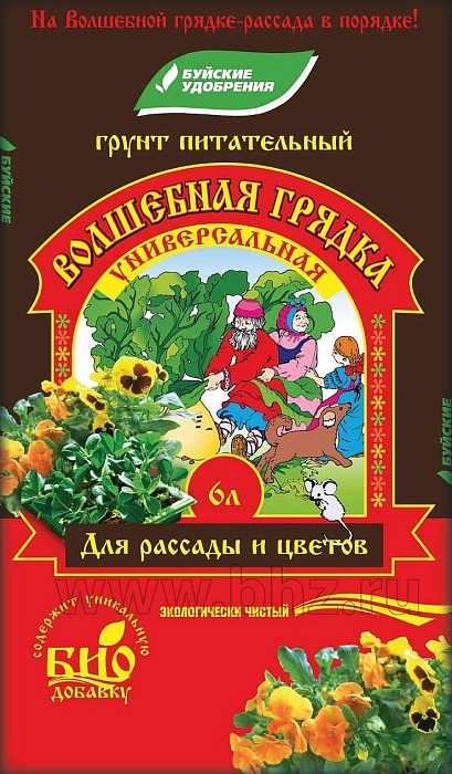 Грунт Волшебная грядка Универсальная 6л (БХЗ) 6/270
