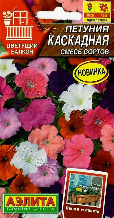 Петуния Каскадная, смесь сортов 0,05г ц/п  (Аэлита)