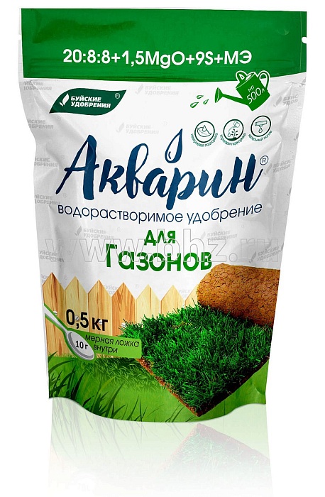 Акварин для Газонов 0,5кг (дой-пак) (БХЗ) 4/12