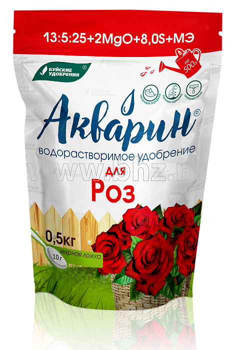 Акварин для Роз 0,5кг (дой-пак) (БХЗ) 4/12