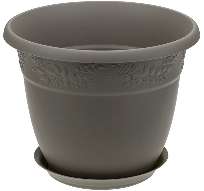 Кашпо Рябина 40 с/п французский серый 22л М3060 (М пласт) 