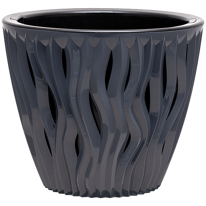 Кашпо Вдохновение 4,5л Антрацит КШ-7933 (ВМС)