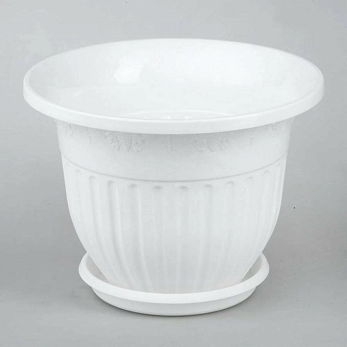 Кашпо Лозанна 3л с/п белый БШ1614 (Альтернатива) 