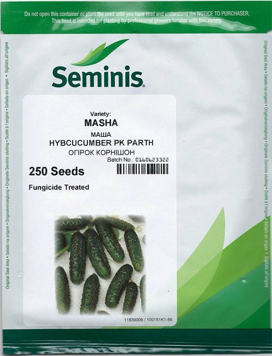 Огурец Маша F1 250шт (Seminis)