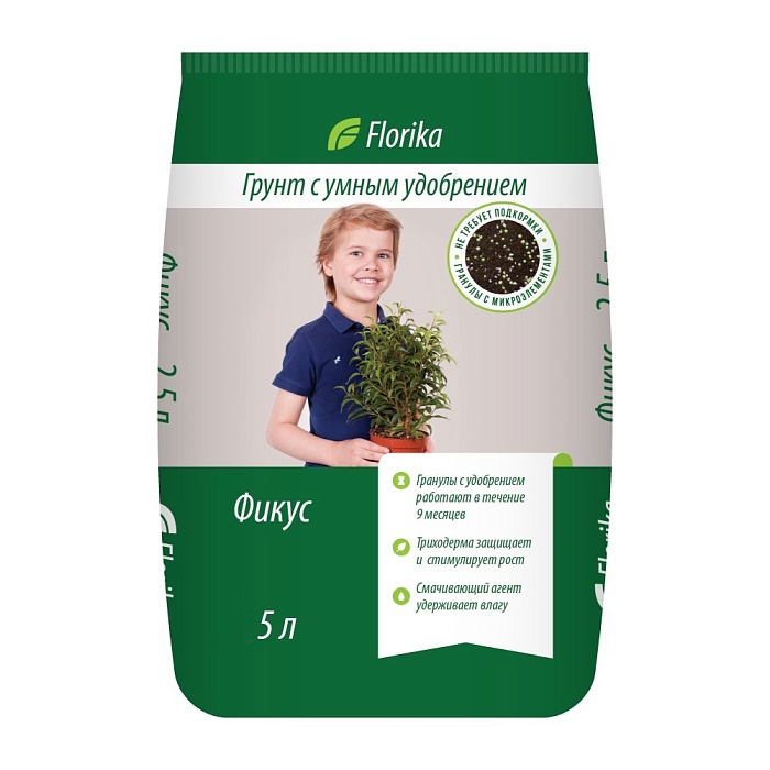 Грунт Флорика Фикус Пальма 5л (ЛамаТ) 5/300