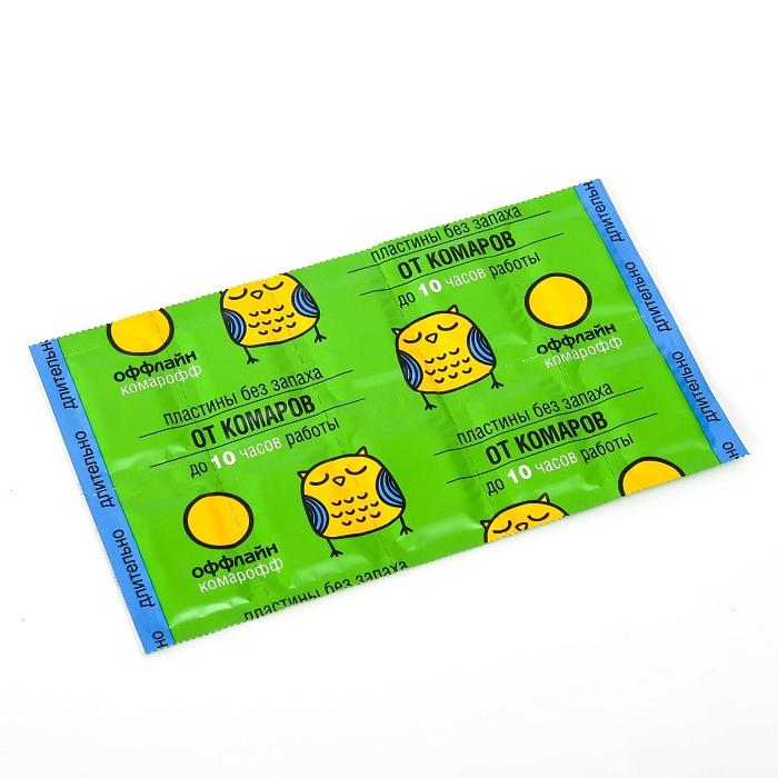 Пластины от комаров Комарофф длит.действия без запаха (Русинхим)