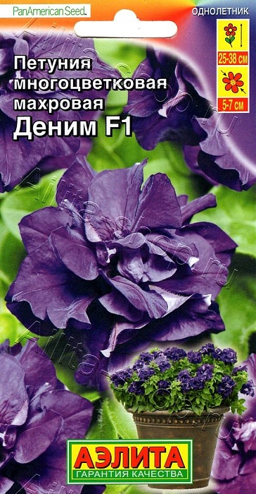 Петуния Деним F1 5шт ц/п (Аэлита) махровая, мнгцв.