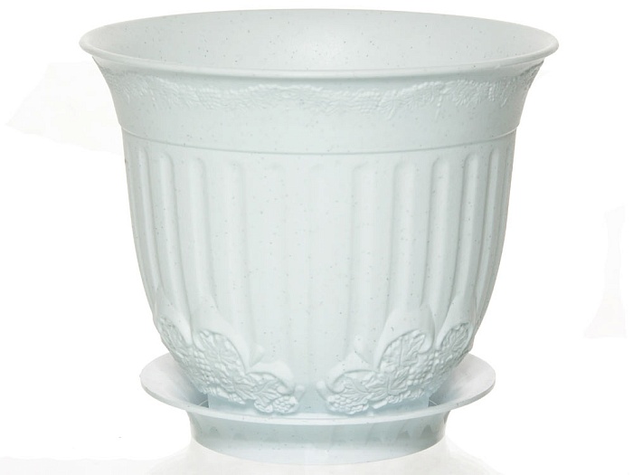 Кашпо Европа 0,1л с/п белый (М пласт)