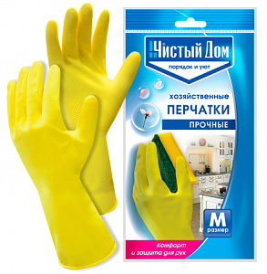 Перчатки хозяйственные (M) 12шт/уп (ТехЭкс) 06-893