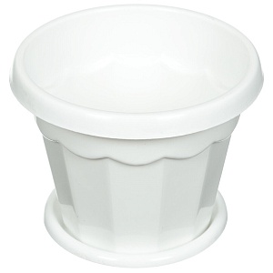 Кашпо Гармония 2,5л с/п белый (Альтернатива)