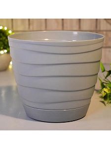 Кашпо Бриз с/п 0,7л серый (Радиан)