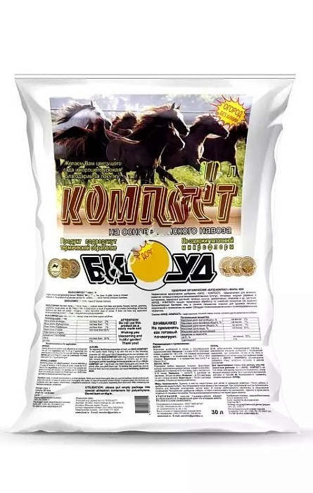 Удобрение органич. БИУД-Компост марки Конский 30л (Тонэкс) 2/