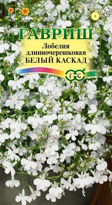 Лобелия Белый каскад 0,01г ц/п (Гавриш) ампельная