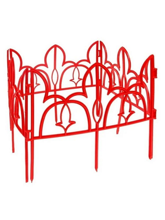 Заборчик Лилия 3м, 190мм красный (Комплект-Агро)