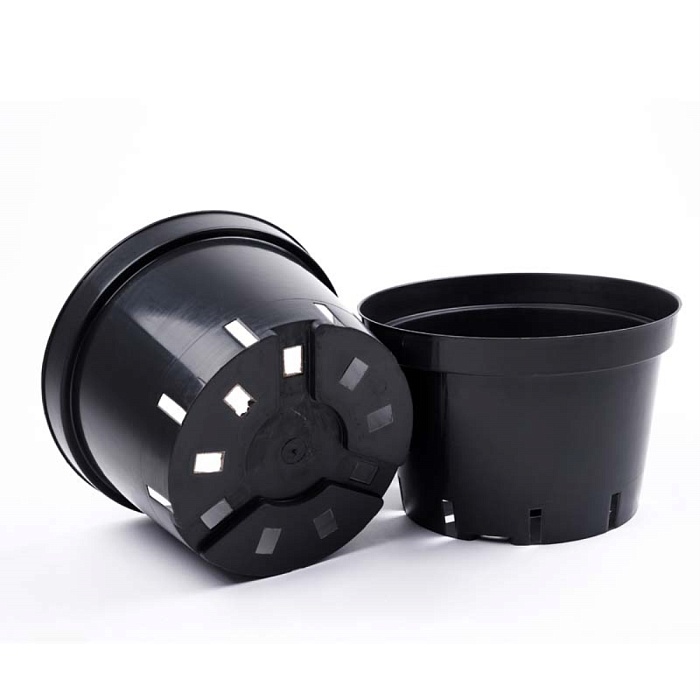 Горшок для рассады круглый 29*23 10л черный литой 5/100 (АмТр)  