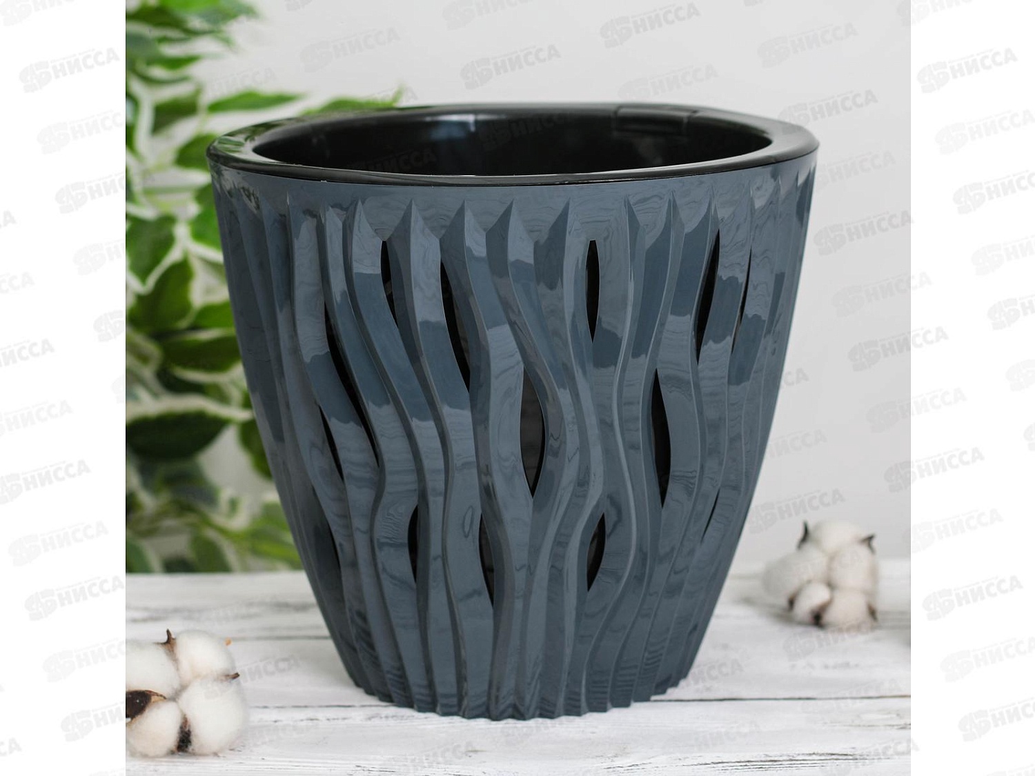 Кашпо Вдохновение 7,5л антрацит (ВМС)