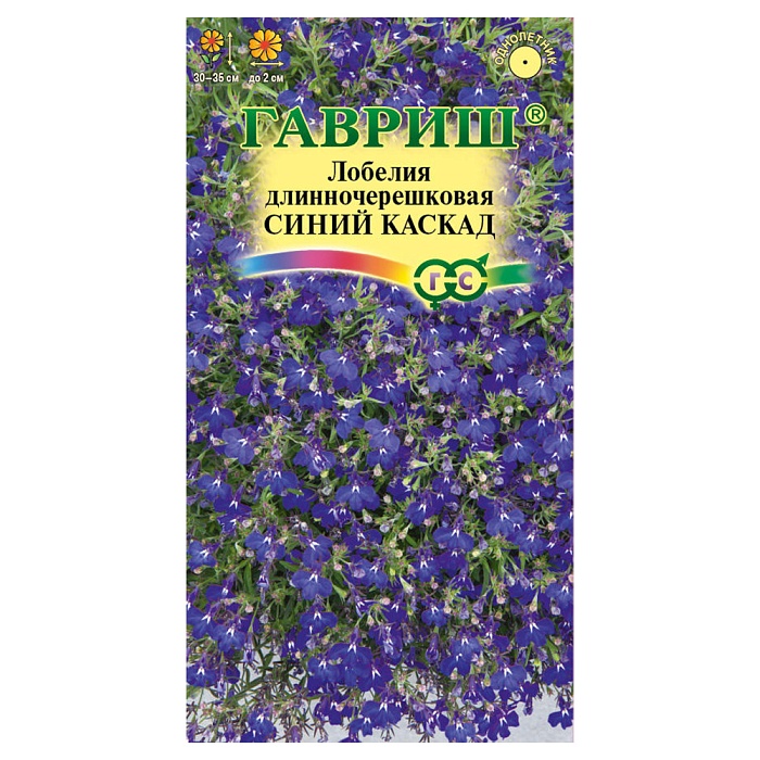 Лобелия Синий каскад 0,01г ц/п (Гавриш) 30см ампельная