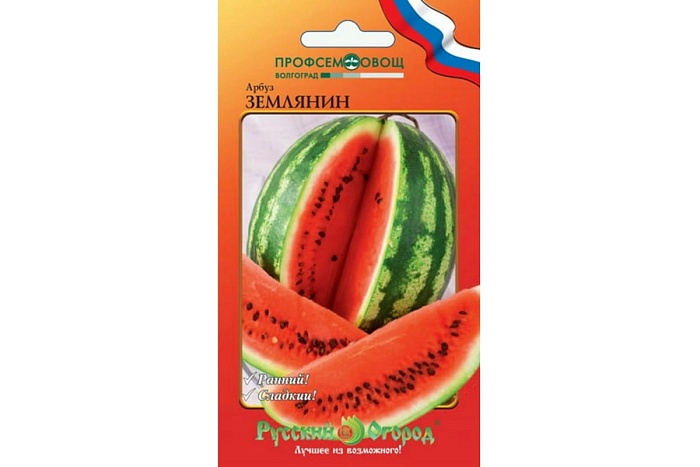 Арбуз Землянин 1г ц/п (НК) ранний, масса 4-6кг