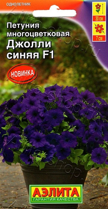 Петуния Джолли F1 синяя 7шт ц/п (Аэлита) суперкомпактная