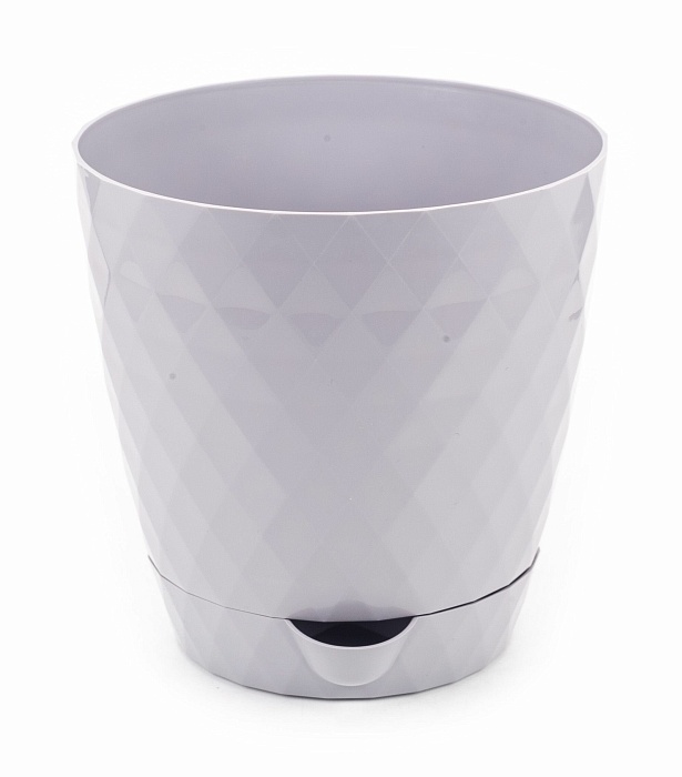 Кашпо Румба 1,5л Серый шелк (ПластАвеню) 2/32